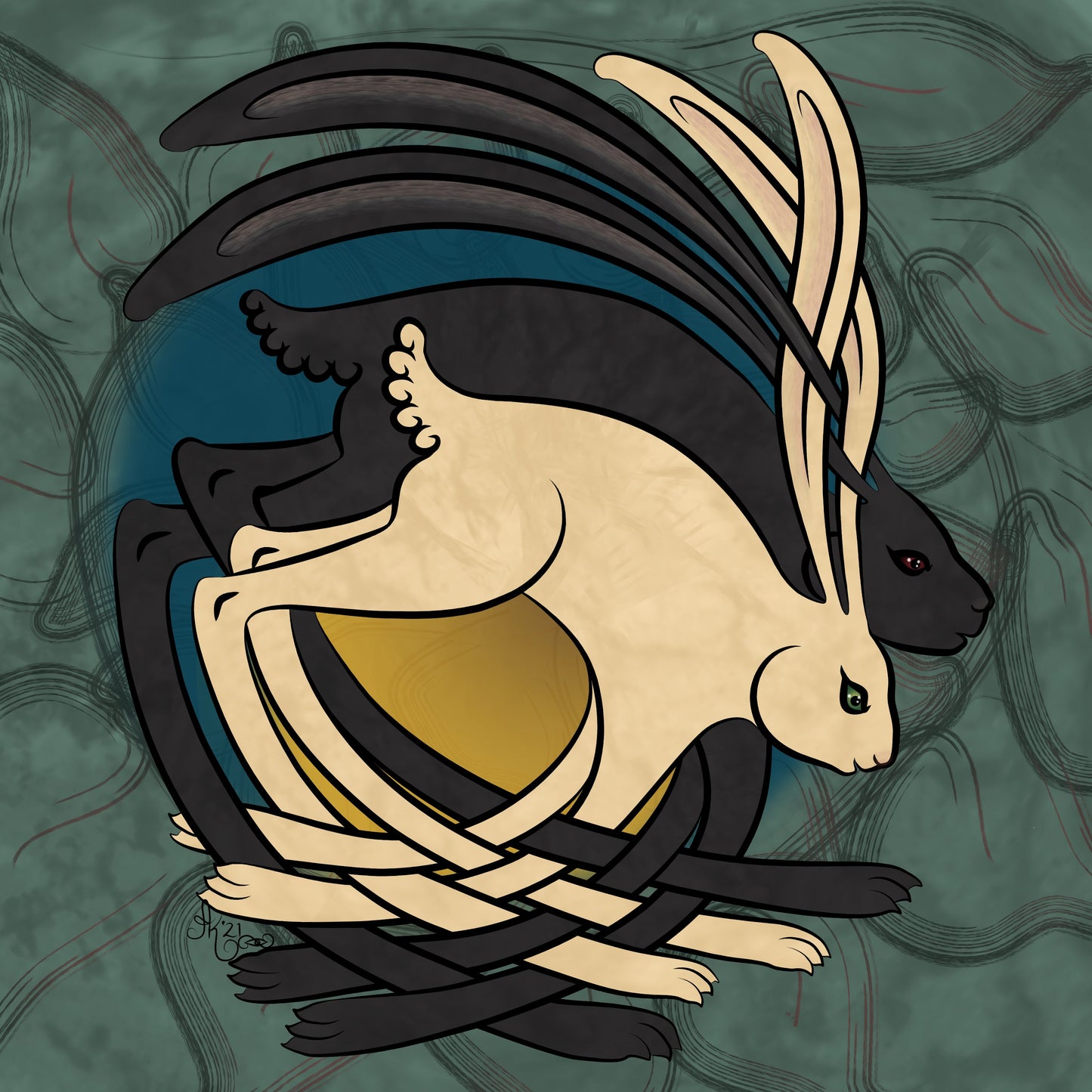 Prints - Knotwork Hares