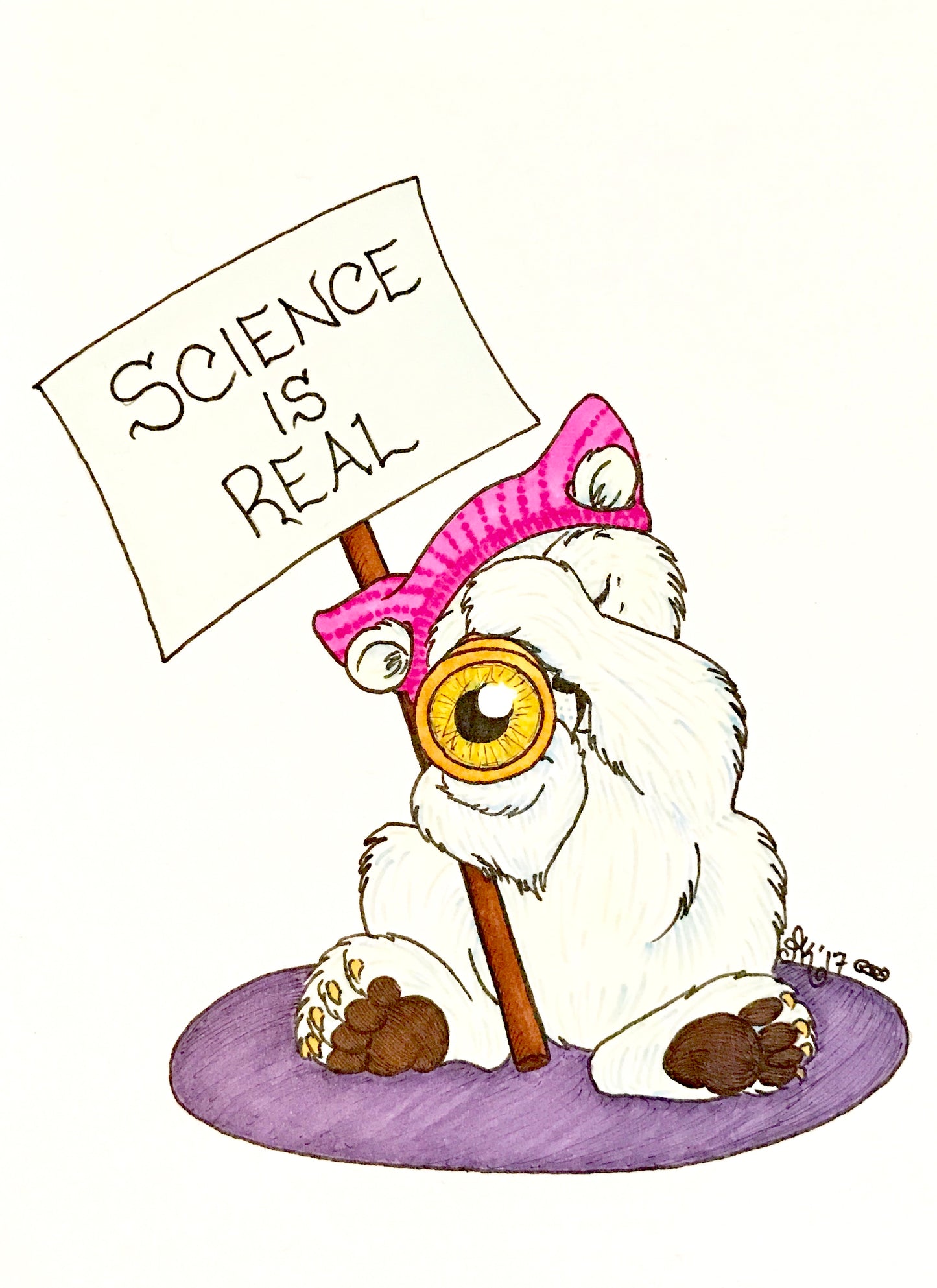 Cards - Polar Bear Protester (Science is Real)