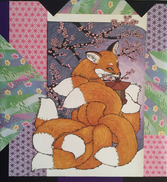 Cards - Snow Blossom Kitsune
